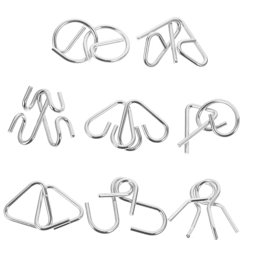 Gatuida 8 Stück Teiliges Metall Teaser Puzzle Langlebiges Leichtes Gehirntrainingsspielzeug für Erwachsene Fördert Analytische Praktische und Kreative Fähigkeiten Tragetasche für Gatuida 8 Stück Teiliges Metall Teaser Puzzle Langlebiges Leichtes Gehirntrainingsspielzeug für Erwachsene Fördert Analytische Praktische und Kreative Fähigkeiten Tragetasche für von Gatuida