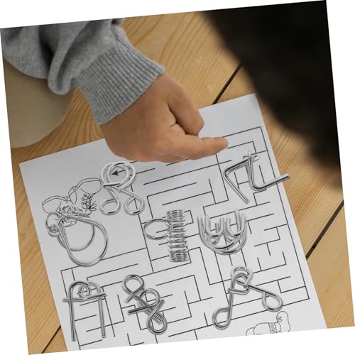 Gatuida 8 Stück Teiliges Metall entsperrspielzeug für Erwachsene Stabile Langlebige Gehirntrainer Puzzles Konzentrationsspiel und Geschicklichkeitsspiel Leicht Tragbar mit Gatuida 8 Stück Teiliges Metall entsperrspielzeug für Erwachsene Stabile Langlebige Gehirntrainer Puzzles Konzentrationsspiel und Geschicklichkeitsspiel Leicht Tragbar mit von Gatuida