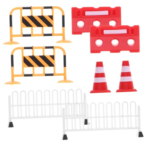 Gatuida 8 Stück Teiliges Miniatur Verkehrszeichenset mit Absperrhütchen Pädagogisches Straßenwarnspielzeug für Kleinkinder zur Verkehrsregelung und Symbolerkennung Robust und Realistisch von Gatuida