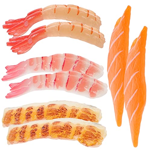 Gatuida 8 Stück Teiliges Realistische Sushi Modelle Künstliche Scheiben zur Dekoration für Werbung Restaurant Displays und Fotografie für Zuhause und Geschäfte von Gatuida