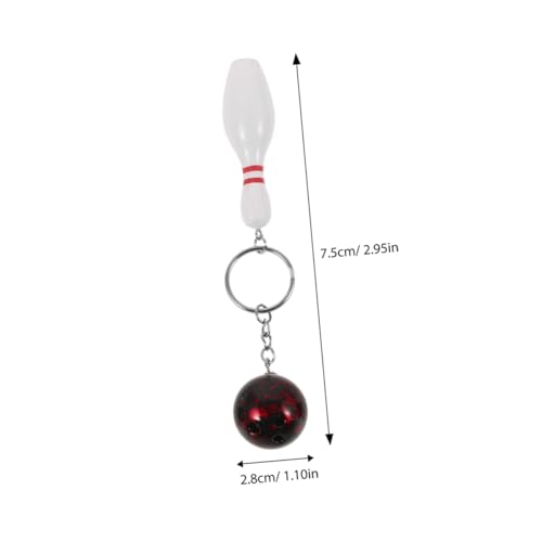 Gatuida 8 Stück Teiliges Schlüsselanhänger Kleine Bowling Anhänger Sportliches Souvenir Bunte Bowlingkugel und Pin Schlüsselringe als Party Mitgebsel und Rucksack Charms von Gatuida