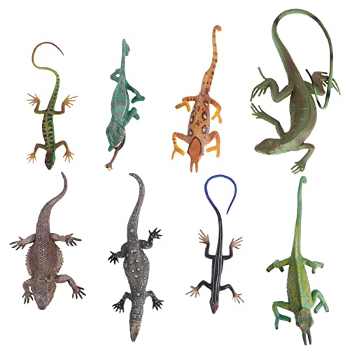 Gatuida 8 Stück Teiliges Set Realistische Lizard Spielzeuge für Modell Tiere für Bildung und Spiel Zufällige Designs für Kreatives von Gatuida