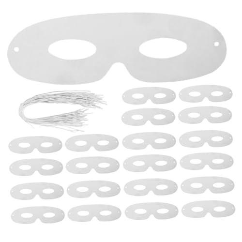 Gatuida 80 Stück Weiße Blanko Masken aus Papier Halbe Gesichts DIY Maskerade Masken für Männer und Frauen Unbemalte Bastelmasken für Kostümfeste Karneval und Kreative Dekoration von Gatuida