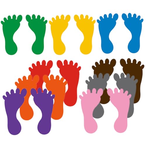 Gatuida 9 Paare Bunte Fußabdruck Aufkleber für Kindergarten PVC Fußboden Dekoration rutschfest Wasserfest Fußabdruck Sticker zur Farbunterscheidung und Spielanwendung Zufällige Farbe Gatuida 9 Paare Bunte Fußabdruck Aufkleber für Kindergarten PVC Fußboden Dekoration rutschfest Wasserfest Fußabdruck Sticker zur Farbunterscheidung und Spielanwendung Zufällige Farbe von Gatuida