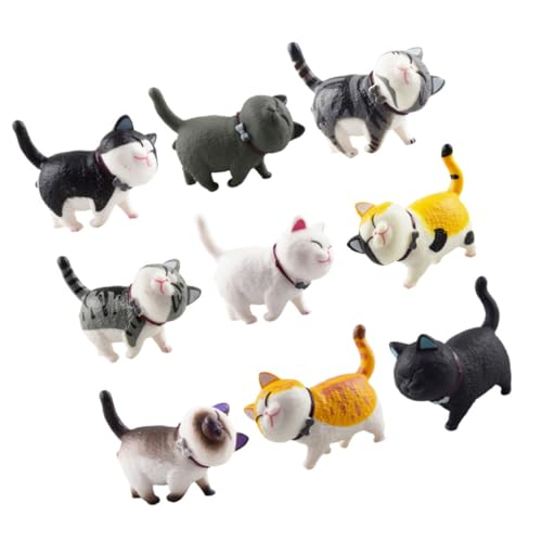 Gatuida 9 Stücke Mini Katzenfigur Realistische Katzenmodelle für Dekoration für Gatuida 9 Stücke Mini Katzenfigur Realistische Katzenmodelle für Dekoration für von Gatuida