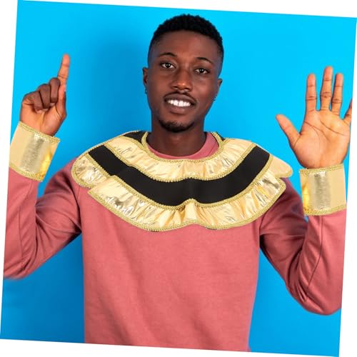 Gatuida Ägyptisches Königs Kostüm Set Herren Authentisches Cosplay Zubehör mit Gürtel Halskrause und Armbändern Komfortables Detailreiches Partyoutfit für Halloween und Rollenspiele von Gatuida