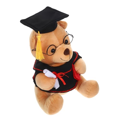 Gatuida Abschluss-Gedenkpuppe Studenten Student Soft Toy Student kuschelige abschluss ausgestopfter bär Cartoon-Bär Plüsch-Abschluss PP Baumwolle von Gatuida