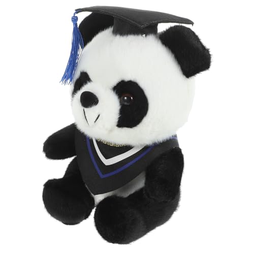 Gatuida Absolvent der Doktorarbeit Panda Animal Toys schlafzimmerdeko tränen Doktorhut Abschluss ausgestopfte Plüsch-Panda-Puppe Doktor Panda Stoffpuppe PP Baumwolle Blue von Gatuida