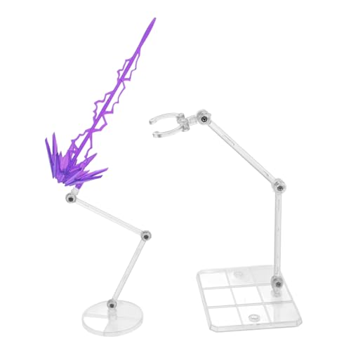Gatuida Action Figure Display Stand mit Einzigartigem Energieeffekt Stabiler Halter für Modellfiguren Rutschfester Transparenter Sockel Ständer für Anime und Sammelfiguren von Gatuida