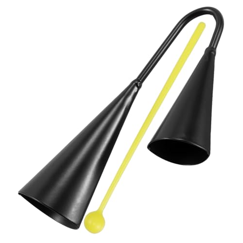 Gatuida Agogo Glocke Handheld Percussion Instrument mit Kunststoffschlägel für Musikförderung Rhythmusförderndes Lernspielzeug für Kleinkinder und Vorschulkinder von Gatuida