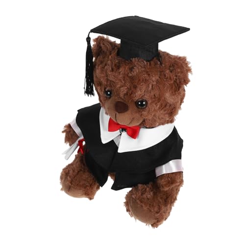 Gatuida Arztanzugbär Puppe Junggesellenbär Abschlusssaison Runde Bär Mini-abschluss-stoffbären Weiches Arztspielzeug Doktorbär-abschluss Plüschbär-abschlussoutfit Black Pp Baumwolle von Gatuida