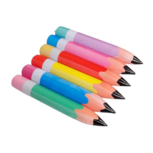 Gatuida 6stücke Teiliges Aufblasbare Bleistifte Für Zurück Schule Partydekoration Bunte Bleistift-requisiten Für Unvergessliche Fotomomente von Gatuida