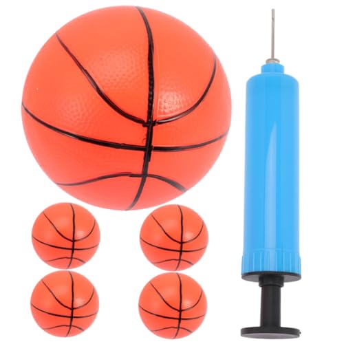Gatuida Aufblasbare Mini Basketballspielzeuge mit Elastischen Bällen und Farbigem Handpumpe Leichte Tragbare Sprungbälle für Indoor und Outdoor Basketballspaß von Gatuida