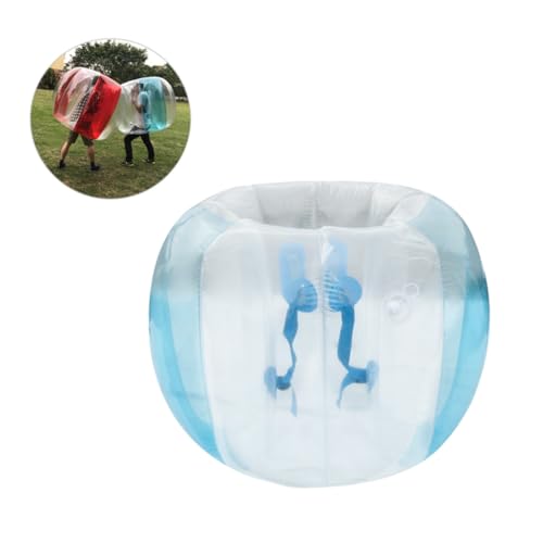 Gatuida Aufblasbarer PVC Bumper Ball für Erwachsene Outdoor Langlebiger Bubble Ball Körperumhüllender Kollisionsball für Lustige Sport und Partyspiele Transparent und Blau von Gatuida