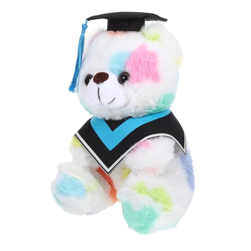 Gatuida Bachelor-Abschlusspuppe bär Kuscheltier Abschlussbärenpuppe Bär Dekoration Haushaltsstofftier Bär Stofftier Bär Couchspielzeug Plüsch Blue von Gatuida