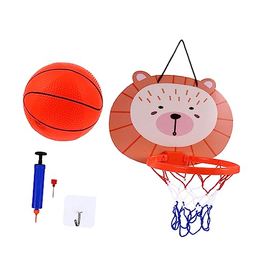 Gatuida Basketballkorb Mini Indoor Basketballkorb Set mit Stabilem Rahmen Cartoon Design Einfache Montage Fördert Hand Auge Koordination Motorische Fähigkeiten und Zufällige Farbe von Gatuida