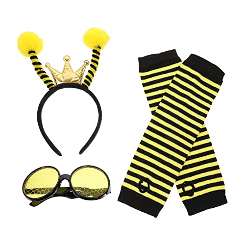 Gatuida Bienen Stirnband Teiliges Party Haarreif mit Brille Leichtes Bequemes Accessoire für Karneval Festival Kostüm Lustiges Bienen Design für Damen und Mädchen von Gatuida