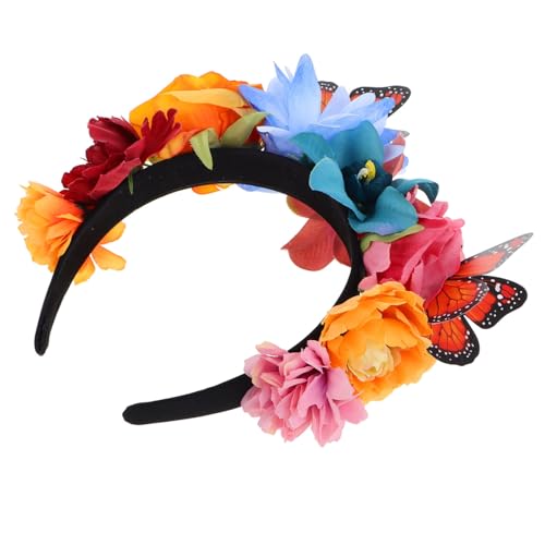 Gatuida Blumenstirnband mit Schmetterling für Damen Vielseitiges Cosplay haaraccessoire für Karneval Party und Ball Komfortabler Sitz Eleganter Kopfschmuck für Festliche Anlässe Gatuida Blumenstirnband mit Schmetterling für Damen Vielseitiges Cosplay haaraccessoire für Karneval Party und Ball Komfortabler Sitz Eleganter Kopfschmuck für Festliche Anlässe von Gatuida
