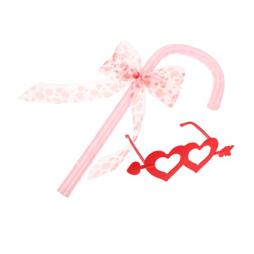 Gatuida Bowknot Candy Cane Party Props mit Herzpfeil Sonnenbrille für Halloween Valentinstag Kostümzubehör für Tanz Bühnenauftritte Einheitsgröße Rosa Gatuida Bowknot Candy Cane Party Props mit Herzpfeil Sonnenbrille für Halloween Valentinstag Kostümzubehör für Tanz Bühnenauftritte Einheitsgröße Rosa von Gatuida