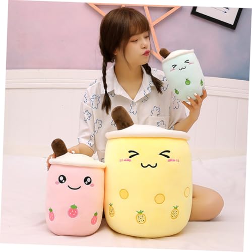 Gatuida Bubble Tea Kuschelkissen Plüschtier Grüner Frucht Design Greifspielzeug Weiches für Zimmerdekoration und Gatuida Bubble Tea Kuschelkissen Plüschtier Grüner Frucht Design Greifspielzeug Weiches für Zimmerdekoration und von Gatuida
