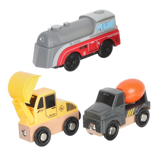 Gatuida Buntes Konstruktionsfahrzeug Set aus Sicherem Material Langlebig und Realistisch Pädagogisches für Jungen und Mädchen Motorik und Verkehrserkennung Kompatibel mit Thomas Schienen von Gatuida