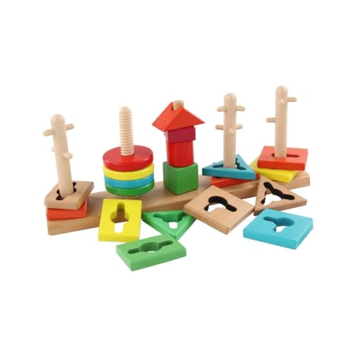 Gatuida Buntes Montessori Holzspielzeug Geometrisches Formensortierspiel Pädagogisches Stapel und Legespiel für Kreativität und Logischem Gatuida Buntes Montessori Holzspielzeug Geometrisches Formensortierspiel Pädagogisches Stapel und Legespiel für Kreativität und Logischem von Gatuida
