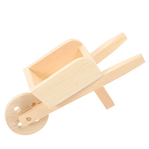 Gatuida CART -Modell Simulation Schubkarre Dekorative Radkarren Miniatur -Dekorationsschubkarre Schubkarre Mini kleines winziges Schubkarre - Mini-Gartenschubkarre Holz von Gatuida