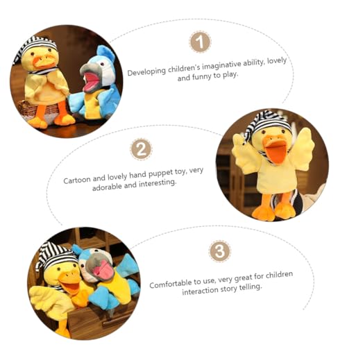 Gatuida Cartoon Handpuppe Ente Tierfigur Für Jungen Mädchen Interaktives Erzählspielzeug Kreativität Und Kommunikation von Gatuida