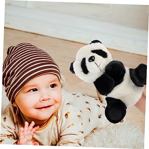 Gatuida Cartoon Panda Handpuppe Plüsch Tier Handpuppe für Weiches Stofftier für Geschichtenerzählen Vorschule Rollenspiel Kreatives für Jungen und Mädchen von Gatuida