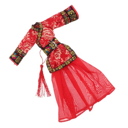 Gatuida Chinesische Hanfu Puppenkleidung Traditionelles Kostüm für Mädchen Vielseitiges Vintage Outfit für Verschiedene Puppen Kreatives Spiel Chinesisches Neujahrsfest von Gatuida