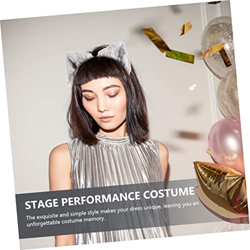 Gatuida Cosplay Foxes Ear Headband Plüsch Kostüm für Party Bühnenauftritt Tiermotiv Accessoire von Gatuida