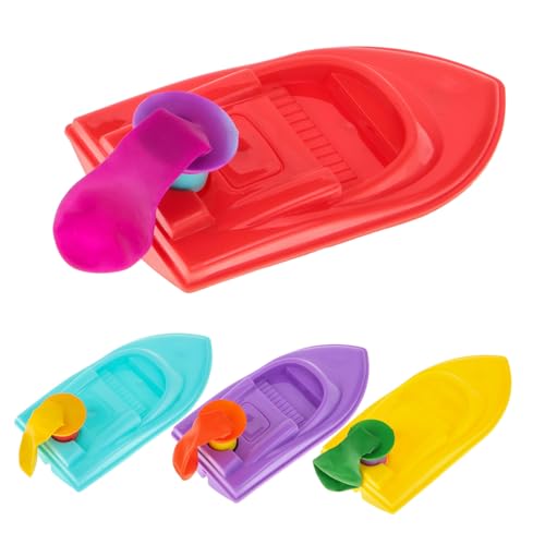 Gatuida DIY Ballon Antriebsboot Wissenschaftsspielzeug Bastelset für Experimente Farbige Rückstoß Schiffe zum Zusammenbauen Fördert Kreativität und Logisches Denken Zufällige Farbe von Gatuida