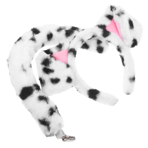 Gatuida Dalmatiner Hundeohren Stirnband mit Plüsch Haarreif Welpen Kostüm Zubehör für Erwachsene Alltag Karneval Cosplay Party von Gatuida