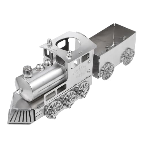 Gatuida Dampf Lokomotive Modell aus Edelstahl mit Waggon Dekoratives Zugmodell für Wohn und Kinderzimmer Langlebige Tischdekoration für Bahnliebhaber und Sammler Gatuida Dampf Lokomotive Modell aus Edelstahl mit Waggon Dekoratives Zugmodell für Wohn und Kinderzimmer Langlebige Tischdekoration für Bahnliebhaber und Sammler von Gatuida