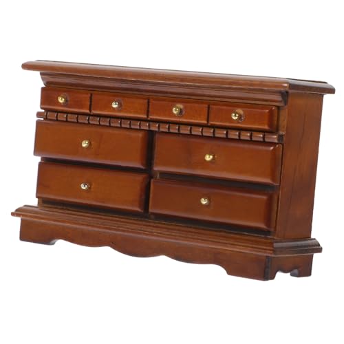 Gatuida Dekorativer Mini Tv Schrank aus Holz Kompakter Beistellschrank für Puppenhaus Multifunktionaler Miniatur Holzseitenschrank Leichtes DIY Möbel für Dekoration Realistisches von Gatuida