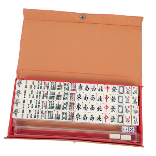 Gatuida Delikates Mini Mahjong Set Reisegröße mit Langlebigen Mahjong Fliesen mit Klarer Musterung Glatter Oberfläche für Freizeit Party und Familienunterhaltung von Gatuida