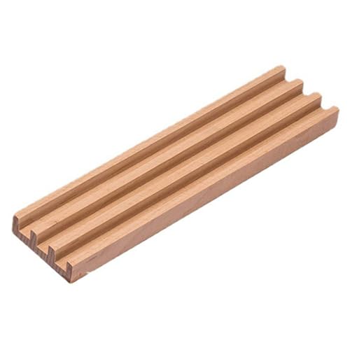 Gatuida Domino Halter aus Buchenholz Stabiles Holz Display Tray mit Schrägem Design Organizer für Brettspiel Dominosteine und Karten Praktischer Spielsteine Ständer für Erwachsene und von Gatuida