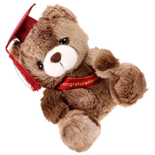 Gatuida Dr Bär Puppe Tiergeschenk Entzückendes Bärenspielzeug Ausgestopfter Abschlussbär Plüschbärspielzeug Kleine Bärenpuppe Abschlussbärspielzeug Weiche Flauschige von Gatuida