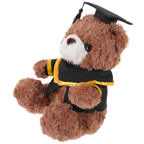 Gatuida Dr. Bärenpuppe Weiche, Flauschige Puppe Plüsch-abschlussbär- Dekorativer Graduierungs-plüschbär Plüschbärenspielzeug Abschluss Ausgestopfter Bär Abschluss Bär Pp Baumwolle von Gatuida