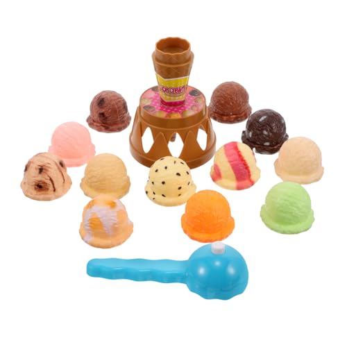 Gatuida EIS Set für Stapelspielzeug und Bunten Eisblöcken Kreatives Balancespielzeug für Spielerisches Lernen für Mädchen und Jungen Familienfreundliches Rollenspiel von Gatuida