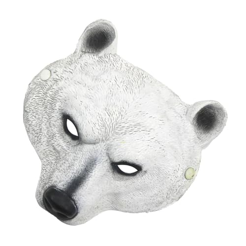 Gatuida Eisbärenmaske für Halloween Karneval Realistische Tiermaske PU Langlebige Cosplay Maske für Erwachsene Verkleidung für Partys Maskeraden Beeindruckendes von Gatuida