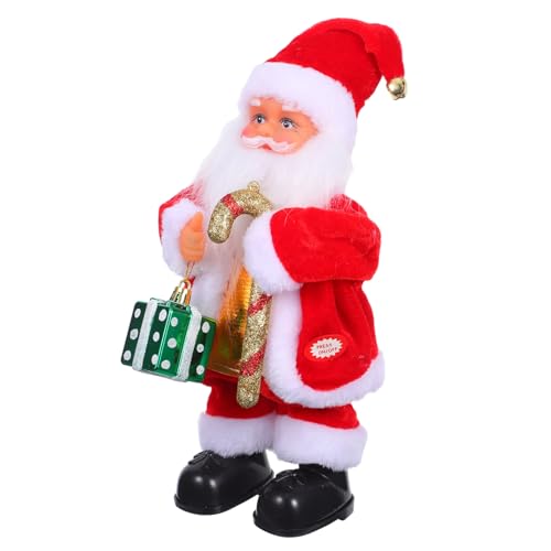 Gatuida Elektrische Kleine Weihnachtsmannpuppe mit Beweglichen und Weihnachtsmusik Lustiges Dekoratives für Weihnachtsfeier Festliche Stimmung und Geschenkidee von Gatuida