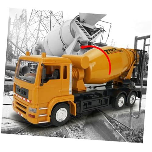 Gatuida Engineering Fahrzeug mit Drehbarem Rührtank Batteriebetrieben Pädagogisch Robust Sicher für Kleinkinder Geeignet für Zuhause und Vorschule Orange von Gatuida