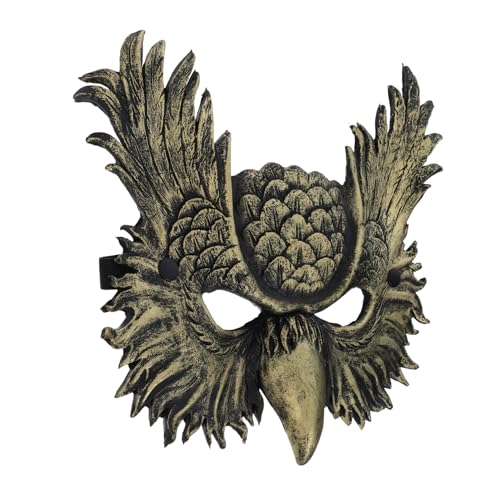 Gatuida Eulenmaske für Halloween Verstellbare PU Maske für Karneval Maskenpartys Atmungsaktiv Leicht Langlebig Sicht Vielseitig Einsetzbar für Cosplay Gatuida Eulenmaske für Halloween Verstellbare PU Maske für Karneval Maskenpartys Atmungsaktiv Leicht Langlebig Sicht Vielseitig Einsetzbar für Cosplay von Gatuida