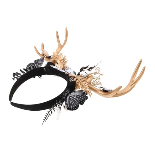 Gatuida Extragroßes Rentier-haarreif mit Schmetterlingsblumen Leichtes Auffälliges Weihnachts Halloween-accessoire für Damen und Festliche Partydekoration und Cosplay Gatuida Extragroßes Rentier-haarreif mit Schmetterlingsblumen Leichtes Auffälliges Weihnachts Halloween-accessoire für Damen und Festliche Partydekoration und Cosplay von Gatuida