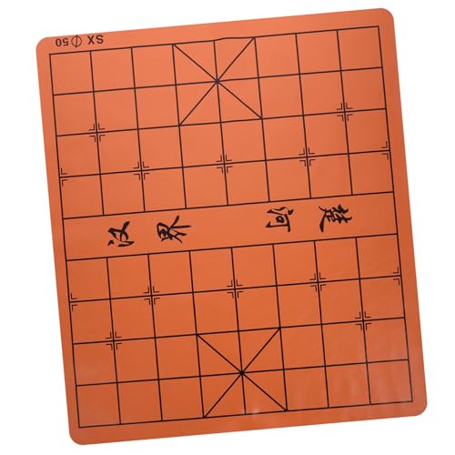 Gatuida Faltbares Schachbrett aus Langlebigem Kunstleder Doppelseitiges Chinesisches Schach und Go Brett Leichtes Tragbares Schachzubehör mit Weichem Tuchbezug für Schüler Zufällige Farbe von Gatuida