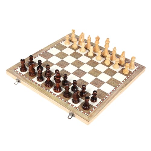 Gatuida Faltbares Schachspiel aus Multifunktionales West Schach Leichtes und Tragbares Schachbrett für Erwachsene und Junge Mädchen Edukatives Brettspiel Praktisches Reisespiel von Gatuida