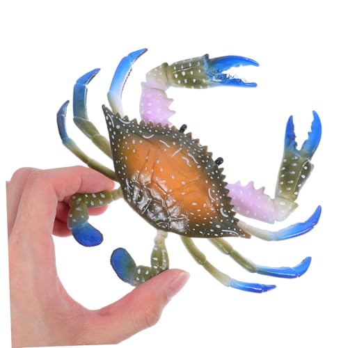Gatuida Farbenfrohes Robustes Kunststoff Krabbenmodell Pädagogisches Meereslebewesen für Detailgetreue Simulation Vielseitige Deko für Garten Blumentopf und Kinderzimmer von Gatuida