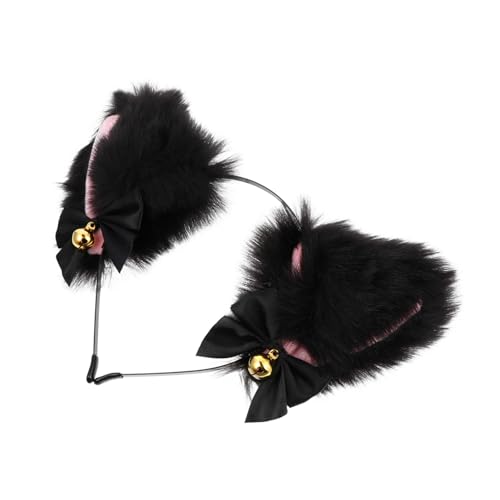 Gatuida Festlicher Katzenohren Haarreif mit Glocken Weicher Plüsch Schleifen Stilvoller Haarschmuck für Damen Geeignet für Weihnachten Karneval Halloween Cosplay und Party Gatuida Festlicher Katzenohren Haarreif mit Glocken Weicher Plüsch Schleifen Stilvoller Haarschmuck für Damen Geeignet für Weihnachten Karneval Halloween Cosplay und Party von Gatuida