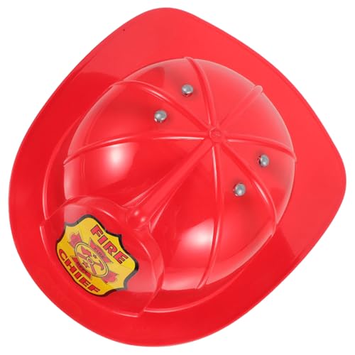Gatuida Feuerwehrhelm Cosplay Hut Robuste Kunststoff Feuerwehrmann Kopfbedeckung für Jungen und Mädchen für Kostümpartys Schulveranstaltungen und Halloween von Gatuida